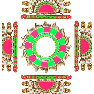 Colorful Handmade Diwali Rangoli Decor for Home