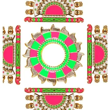 Colorful Handmade Diwali Rangoli Decor for Home