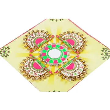 Colorful Handmade Diwali Rangoli Decor for Home