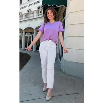 PRETTYGARDEN Casual Summer Ruffle Tee for Women