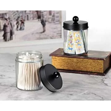 Chic Amolliar Apothecary Jars for Bathroom Organization