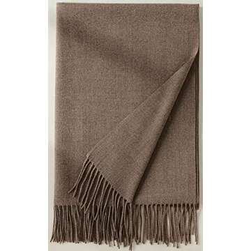 Qyx Winter Cashmere Solid Color Scarf-Fashion Women's Large Warm Shawls and Wraps-Adult Long Classic Scarf Gift for Lover