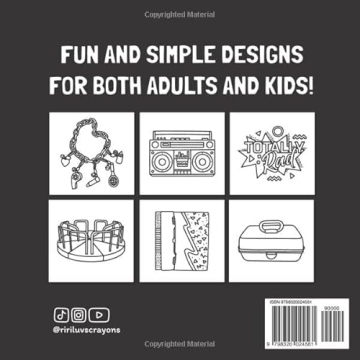 80s & 90s Nostalgia Coloring Book for All Ages
