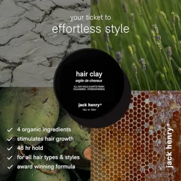 Jack Henry Hair Clay for Natural Styling and Hold