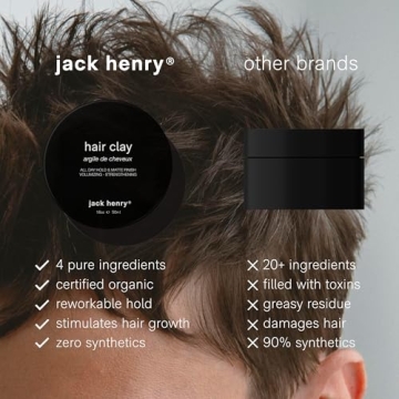 Jack Henry Hair Clay for Natural Styling and Hold
