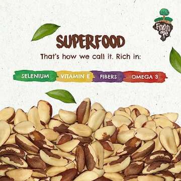 Floresta em Pé The True Organic Premium Brazil Nuts (15oz) Raw & Unsalted | KOSHER| Non-Gmo | Certified Organic | Fresh | Vegan | Gluten Free | Keto & Paleo Friendly | Sustainably Harvested