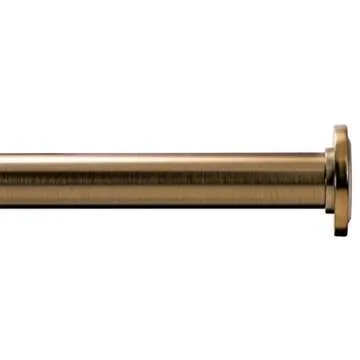 Ivilon Tension Curtain Rod - Spring Tension Rod for Windows or Shower, 54 to 90 Inch. Warm Gold