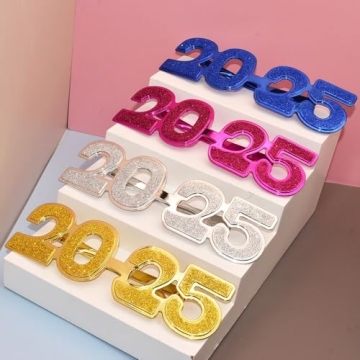 SWYOUN 2025 Plastic Glitter Glasses for Parties