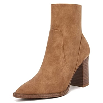 LAICIGO Women's Pointed Toe Ankle Boots - Chic Comfort & Style for Any Occasion