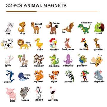 Animal Magnets Letters Refrigerator for Kids 1-3
