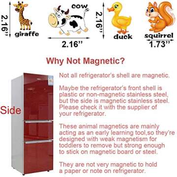 Animal Magnets Letters Refrigerator for Kids 1-3