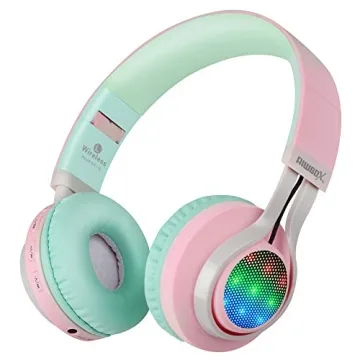 Riwbox WT-7S Light Up Bluetooth Headphones for Kids