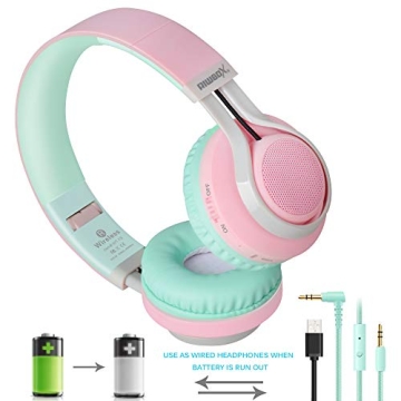 Riwbox WT-7S Light Up Bluetooth Headphones for Kids