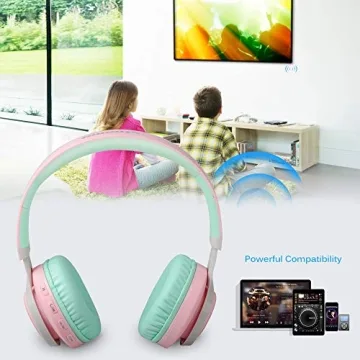 Riwbox WT-7S Light Up Bluetooth Headphones for Kids