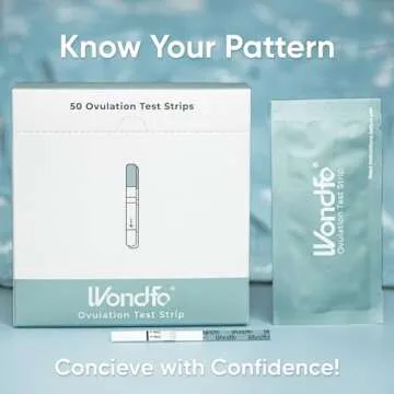 Wondfo Ovulation Test Strips - Women Fertility Tracking and Pregnancy Planning with Cycle-Detecting LH Surge - Highly Sensitive and Fast Result at Home Kit (50 Count)