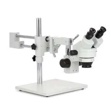 AmScope SM-4B Professional Binocular Stereo Zoom Microscope with Boom Stand.