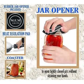 CAMDEPOSU Wide Mouth Mason Jars 32 oz - (4 Pack) Ball Quart With Airtight lids and Bands For Canning, Fermenting, Pickling, Freezing, Storage Glass jar, Microwave & Dishwasher Safe, Clear