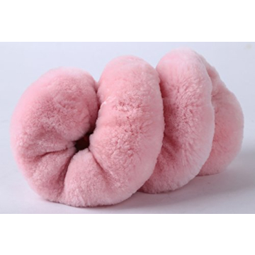 MLOVESIE Fluffy Sheepskin Steering Wheel Cover for Comfort