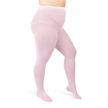 Silky Toes Women’s Plus Size Opaque Microfiber Casual Tights - Bpink 3/4 1pk