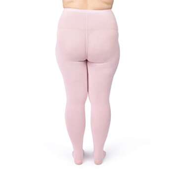 Silky Toes Plus Size Opaque Tights for Women - Bpink