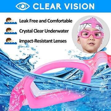 EverSport Kids Swim Goggles, Pack of 2 Swimming Goggles for Children Teens, Anti-Fog Anti-UV Youth Swim Glasses Leak Proof for Age4-16