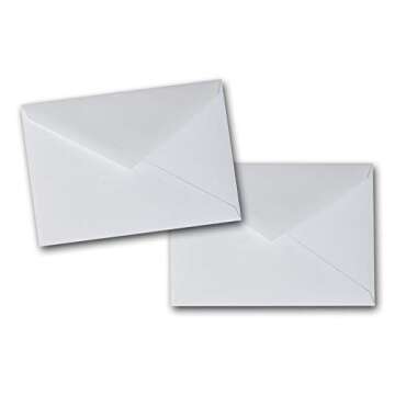 Custom Printed Return Address on A-1 4Bar RSVP Size Envelopes - White Pointed Flap - Great for Respo...