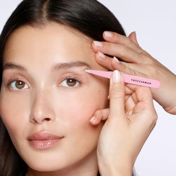 Tweezerman Dusty Rose Slant Tweezer Precision Hair Removal