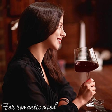 LUXBE Crystal Wine Glasses Set of 4 for Red & White Wines