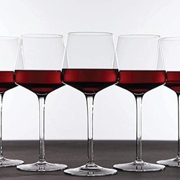 LUXBE Crystal Wine Glasses Set of 4 for Red & White Wines