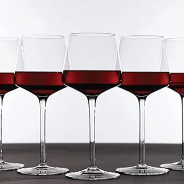 LUXBE Crystal Wine Glasses Set of 4 for Red & White Wines