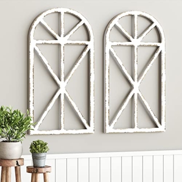 Rustic Window Frame Wall Decor for Vintage Home Style