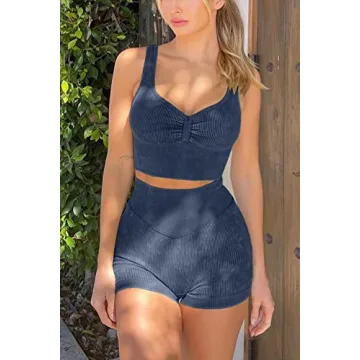 Stylish Mulisky Women's Yoga 2 Piece Seamless Outfit