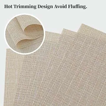 Leetaltree Beige Placemats 12 Pack - Durable & Stylish