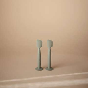 mushie Diaper Cream Applicator Soft Silicone with Suction Base (Cambridge Blue)