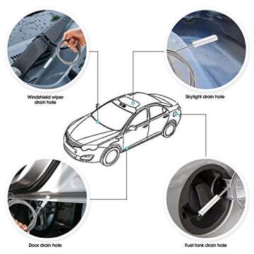 Long Drain Brush Flexible Feeding Tube Brush Slim Cleaning Brush Hose Pipe Brush