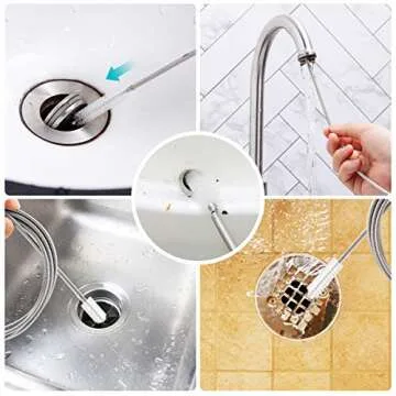 Long Drain Brush Flexible Feeding Tube Brush Slim Cleaning Brush Hose Pipe Brush