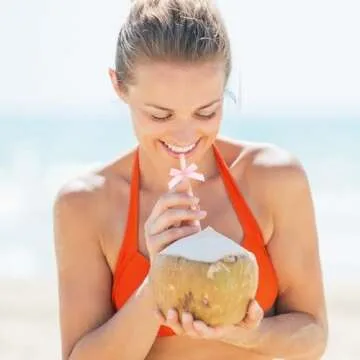 Stylish Pink Paper Straws with Bows for Parties
