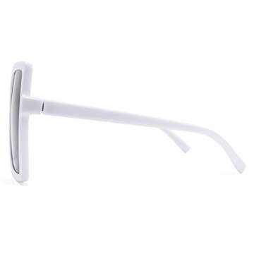 FEISEDY Women Square Oversized Sunglasses Flat Top Fashion Big Stylish Large Frame UV400 B2539