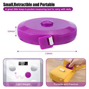 Tape Measure, 10 Pack Measuring Tape for Body 60 Inch, Retractable Fabric Small Tape Measure for Sew...