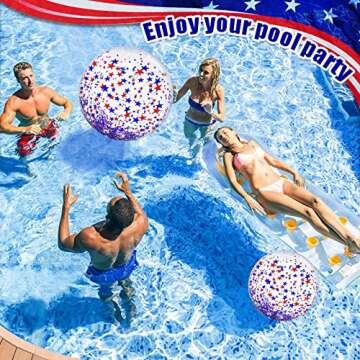 TURNMEON 5 Pack Sequins Beach Ball 24 Inch 16 Inch Jumbo Pool Toys Balls Giant Confetti Glitters Inflatable Clear Beach Ball Swimming Pool Water Beach Toys Outdoor Summer Party Favors for Kids Adults