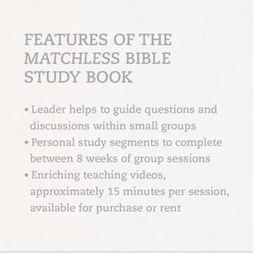 Matchless: The Life and Love of Jesus - Bible Study Book