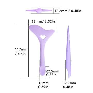 DogieLyn Silicone Winged Tip Reusable Smoky Eyeshadow Applicators Plate Cat Shape Eye liner Shadow Guide Template Multifunctional Lazy Quick Makeup Tool Eyebrow Pencil Eyeliner Stencils