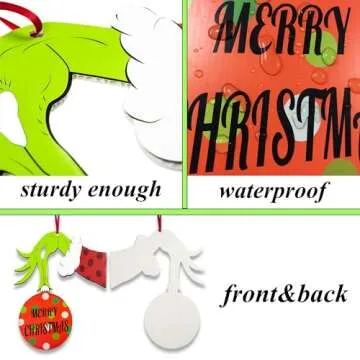 Cheerful Happy Storm Christmas Door Decoration for Holidays