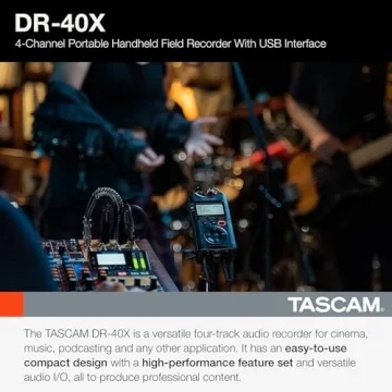 TASCAM DR-40X Portable Recorder for All Audio Needs