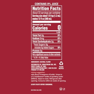 SodaStream Bubly Drops Strawberry Zero Calorie Flavor Enhancer