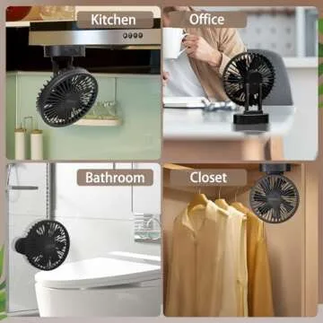 LEIORIO Small Fan Rechargeable,3 Speed Timable Cruise Fan with 90° Head Rotation,Small Office Fan for Office,Portable Fan for Indoor,Outdoor,Travel,Energy Efficient Ultra Usage Time Quiet Fan