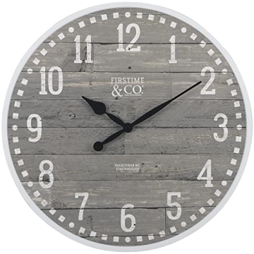 FirsTime Gray Arlo Wall Clock - Vintage 20" Decor