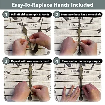 FirsTime Gray Arlo Wall Clock - Vintage 20" Decor