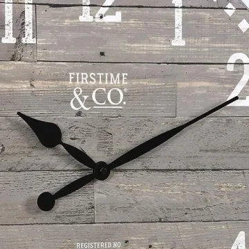 FirsTime Gray Arlo Wall Clock - Vintage 20" Decor