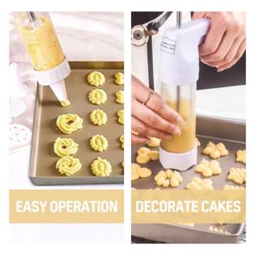 Cookie Press Gun,Spritz Cookie Press Set for Baking Cookie Decorating Kit with 12 Cookie Press Discs...